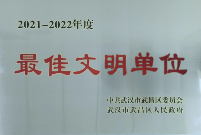 武昌區(qu)最佳文明單(dān)位榮譽獎牌(pai)
